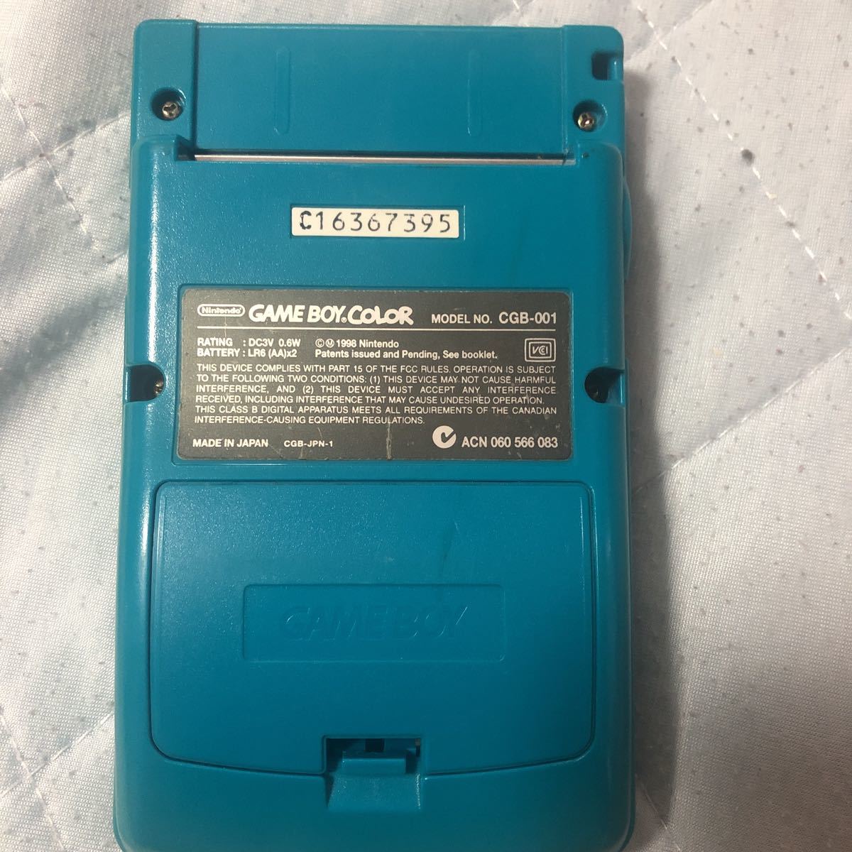 ゲームボーイカラー ☆通電確認済Nintendo 任天堂 GBC ブルーグリーン_画像2