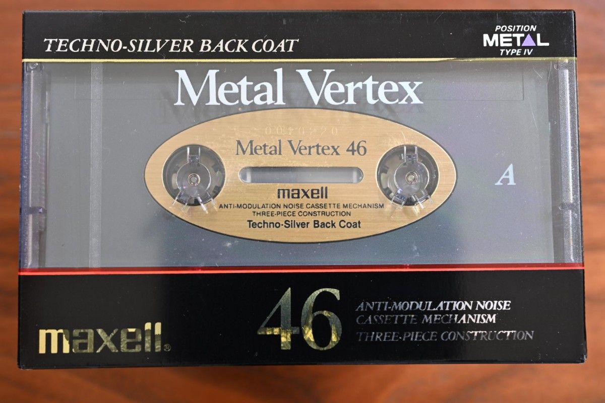 未使用未開封　maxell　カセットテープ　メタルポジション　Metal Vertex 46　MV46　メタルテープ　古い品物