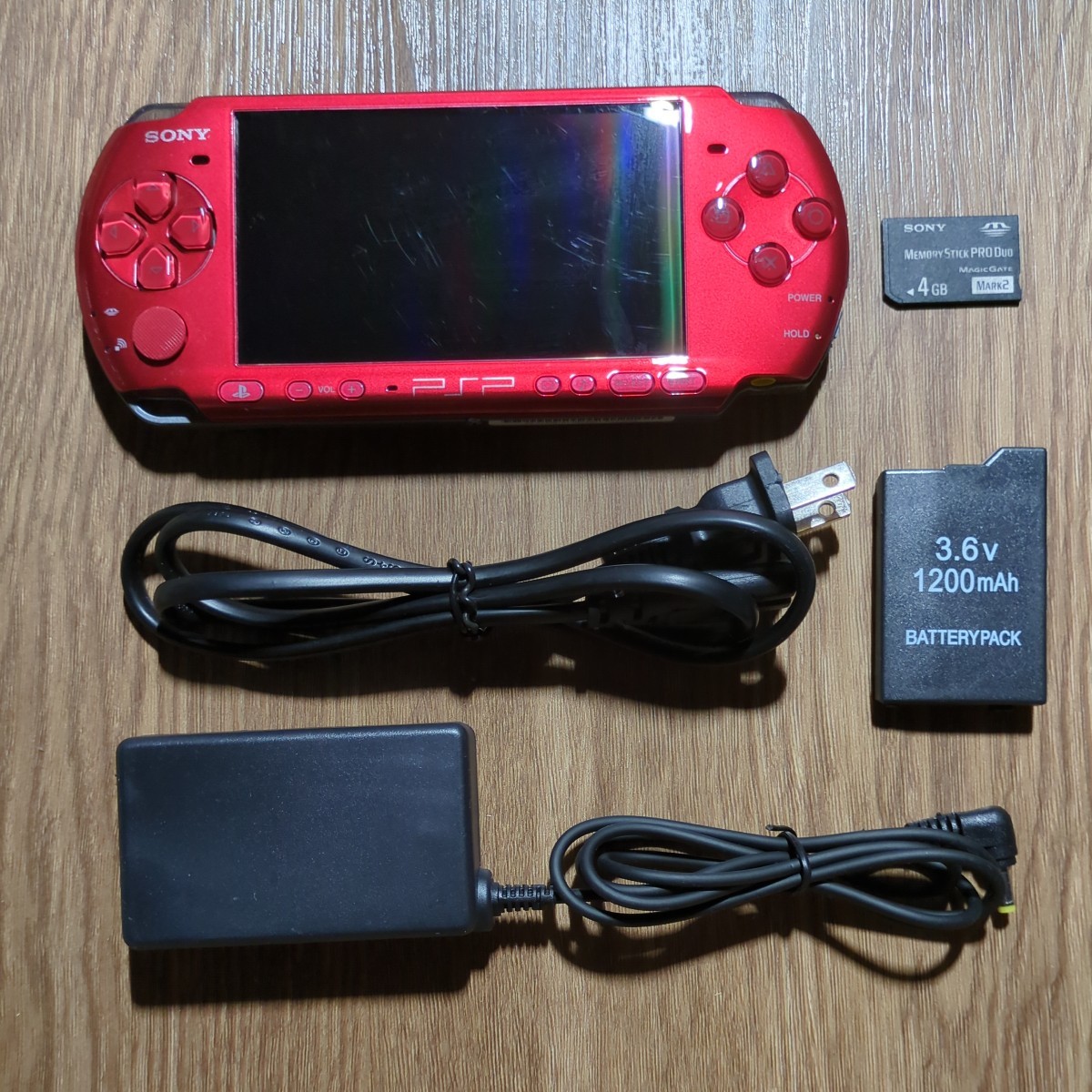 PSP PSP-3000 ラディアントレッド 一式セット