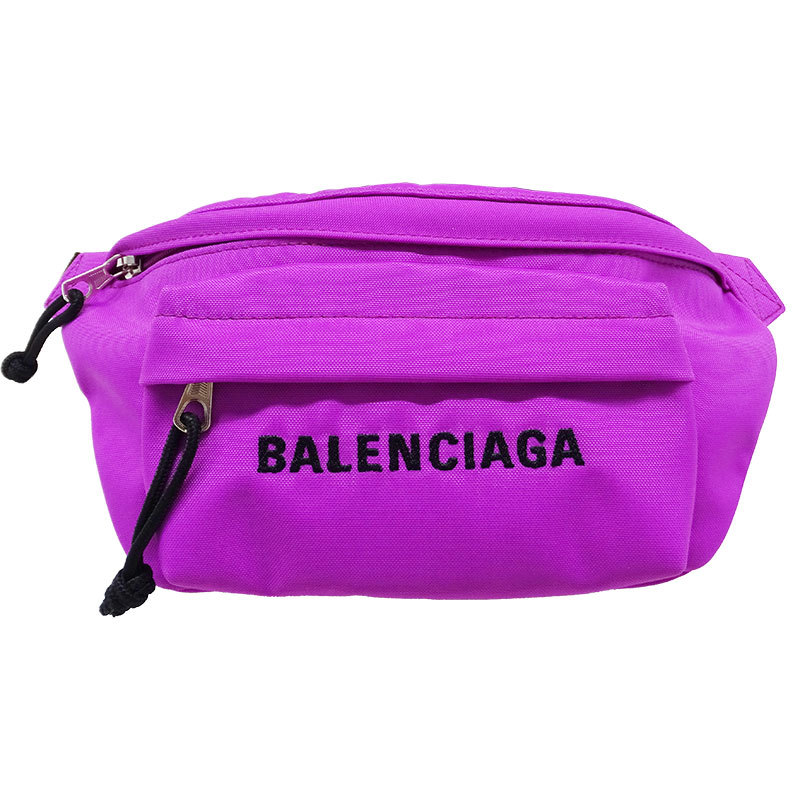 バレンシアガ BALENCIAGA バッグ レディース メンズ ブランド ボディバッグ ウエストバッグ ナイロン ウィール ベルトパック S パープル 紫