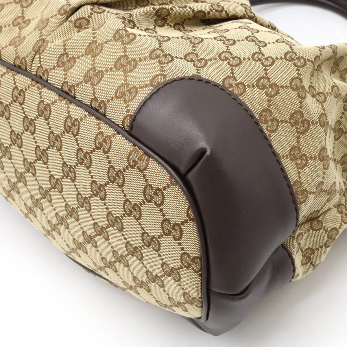 返品送料無料】 トートバッグ GGキャンバス グッチ GUCCI 2WAY 茶