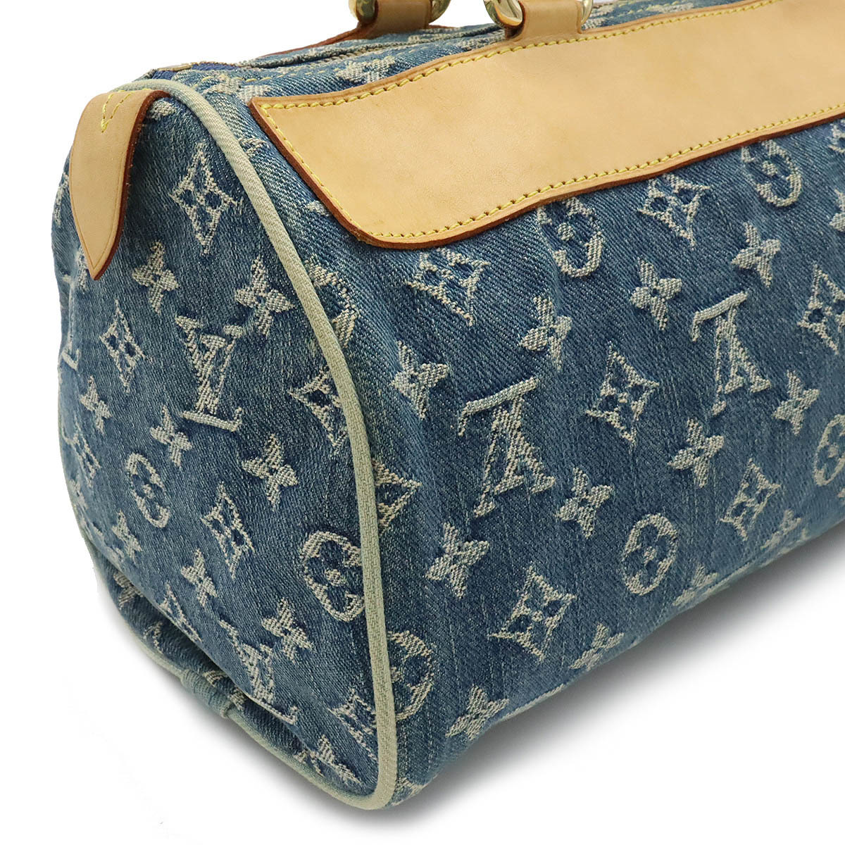 LOUIS VUITTON ルイ ヴィトン モノグラムデニム ネオスピーディ ハンドバッグ ミニボストンバッグ ブルー 青_画像7