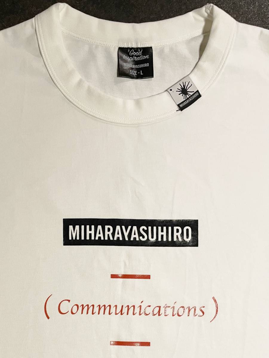 新品GU×MIHARAYASUHIROミハラヤスヒロTシャツLビッグシルエットXLヘビーウェイト白コットンGood Inspirationバックプリント名作アーカイブ_画像1