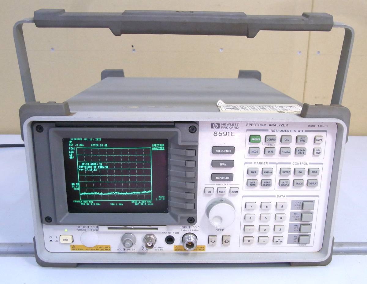 HEWLETT PACLARD 8591E Spectrum Analyzer 9 kHz to 1.8 GHz 管理番号：RH-527