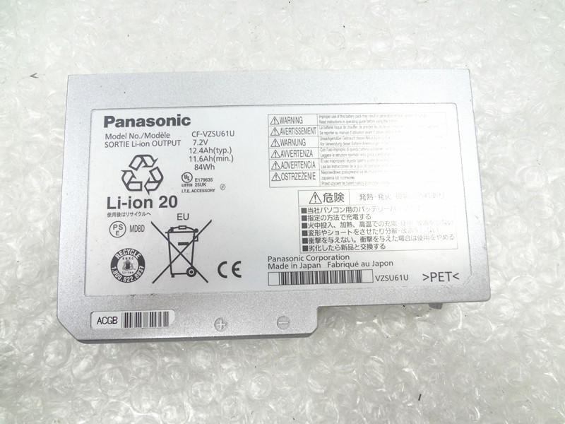 panasonic　CF-N8 CF-N9 CF-N10 CF-S8 CF-S9 CF-S10用　純正バッテリー　CF-VZSU61U　7.2V　84Wh　動作品　_画像1