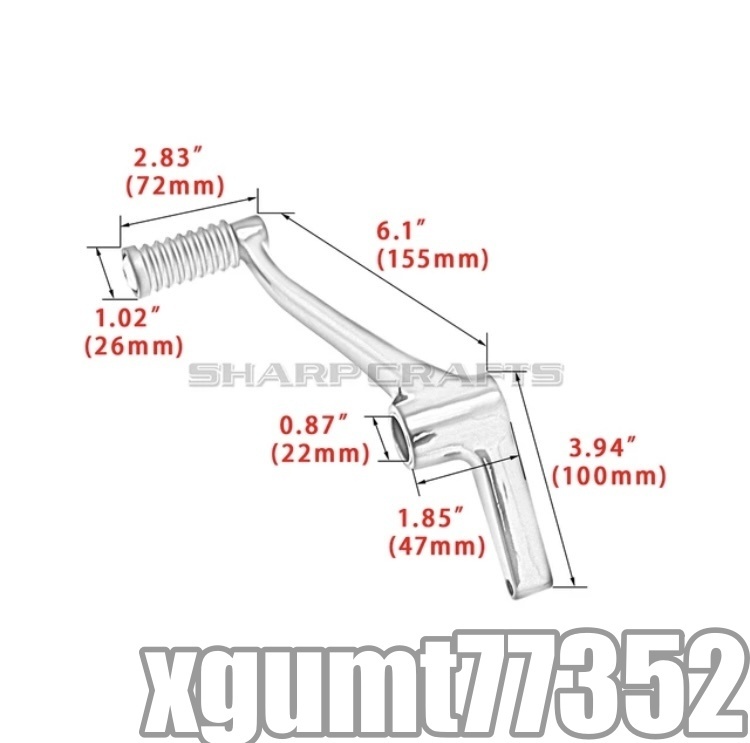 超得●【クローム】ヒール＆トゥ・シフトレバー【フォワードコントロール】XL833 XL1200 2004～2022 ハーレースポーツスター用_画像3