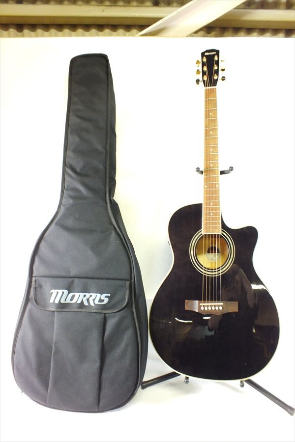 モーリス morris R-601 アコースティックギター エレアコ 黒-