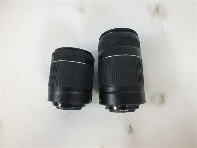 ☆ Canon キャノン EOS KISS X7 デジタル一眼レフ 18-55mm 55-250mm 取扱説明書有り 元箱付き 中古 現状品  230701N3215