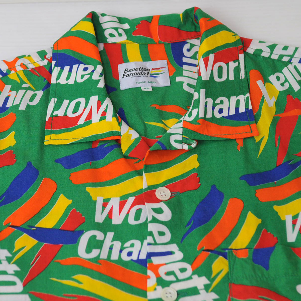  б/у одежда * Benetton рубашка с коротким рукавом Formula one рейсинг команда размер 46 xwp