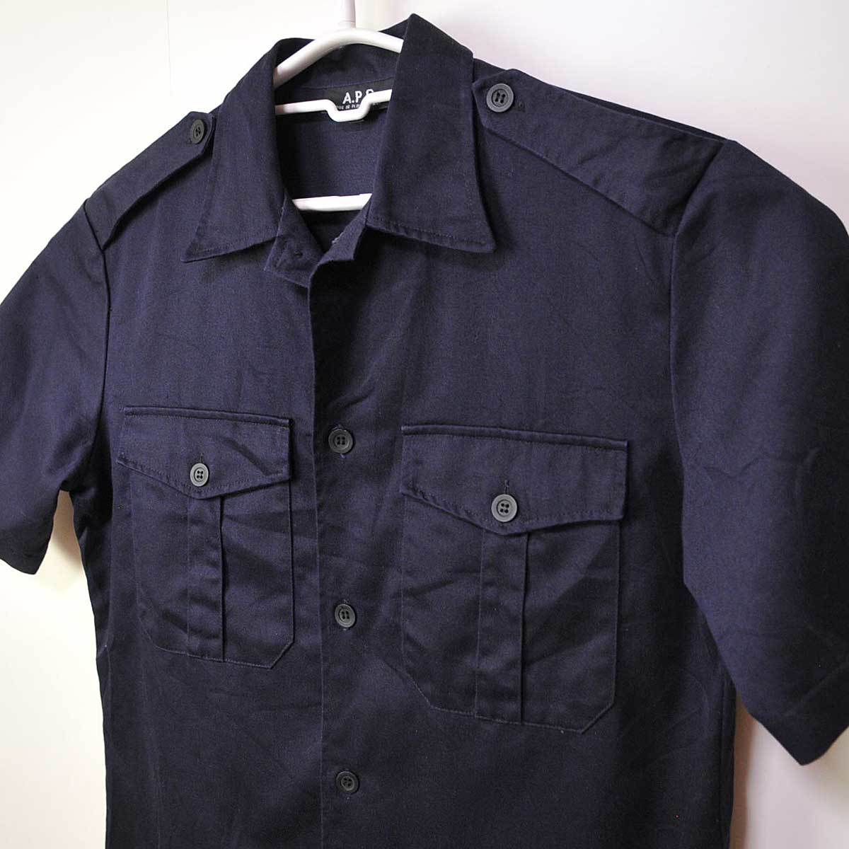 古着●アーペーセー 半袖シャツ シンプルブラック サイズ1 xwp_画像1