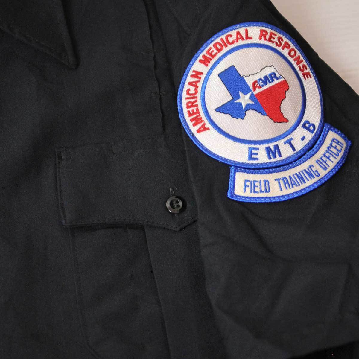 古着●アメリカEMT 半袖シャツ テキサス州健康サービス省 17.5 XL相当 裾塗料跡 xwpの画像6