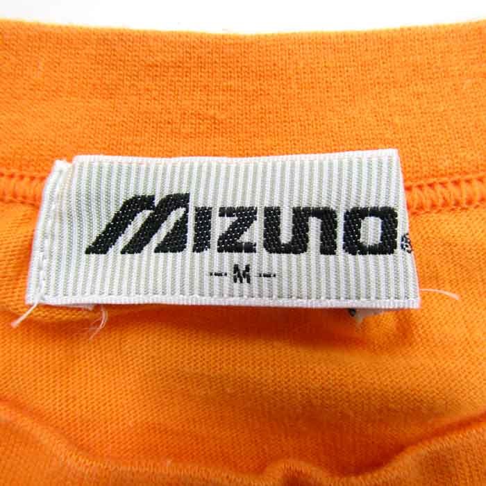 ミズノ 半袖Tシャツ 無地 バックロゴ スポーツウェア トップス コットン メンズ Mサイズ オレンジ Mizuno_画像2