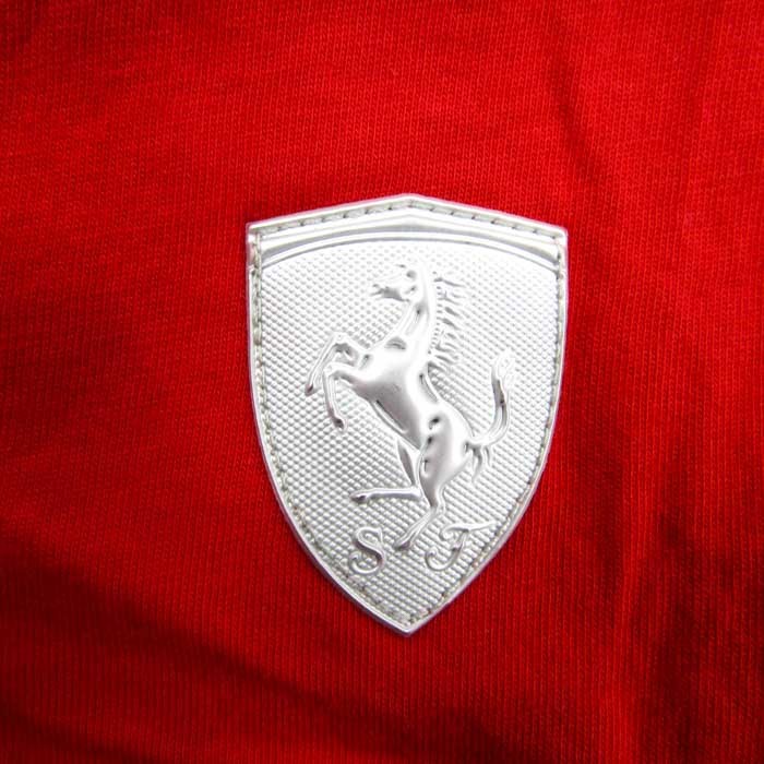 プーマ 半袖ポロシャツ フェラーリコラボ ワンポイントロゴ トップス レディース Sサイズ レッド　 PUMA_画像4