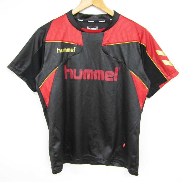 ヒュンメル 半袖Tシャツ ゲームシャツ サッカー フットサル トップス メンズ Sサイズ ブラック hummel_画像1