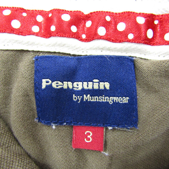 マンシングウェア 半袖ポロシャツ ペンギンガール ゴルフウェア トップス ストレッチ レディース 3サイズ カーキ Munsing wearの画像2