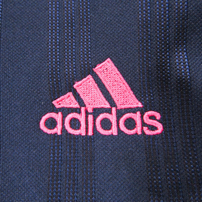 アディダス 長袖ジャージ ジップアップ 袖ライン 3ストライプス トップス キッズ 女の子用 150サイズ ネイビー adidas_画像6