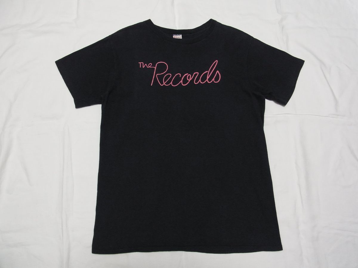 ☆ 70s USA製 ビンテージ The Records ザ・レコーズ Tシャツ sizeXL 黒 ☆古着 パワー・ポップ Bram Tchaikovsky ブラム・チャイコフスキー_画像1