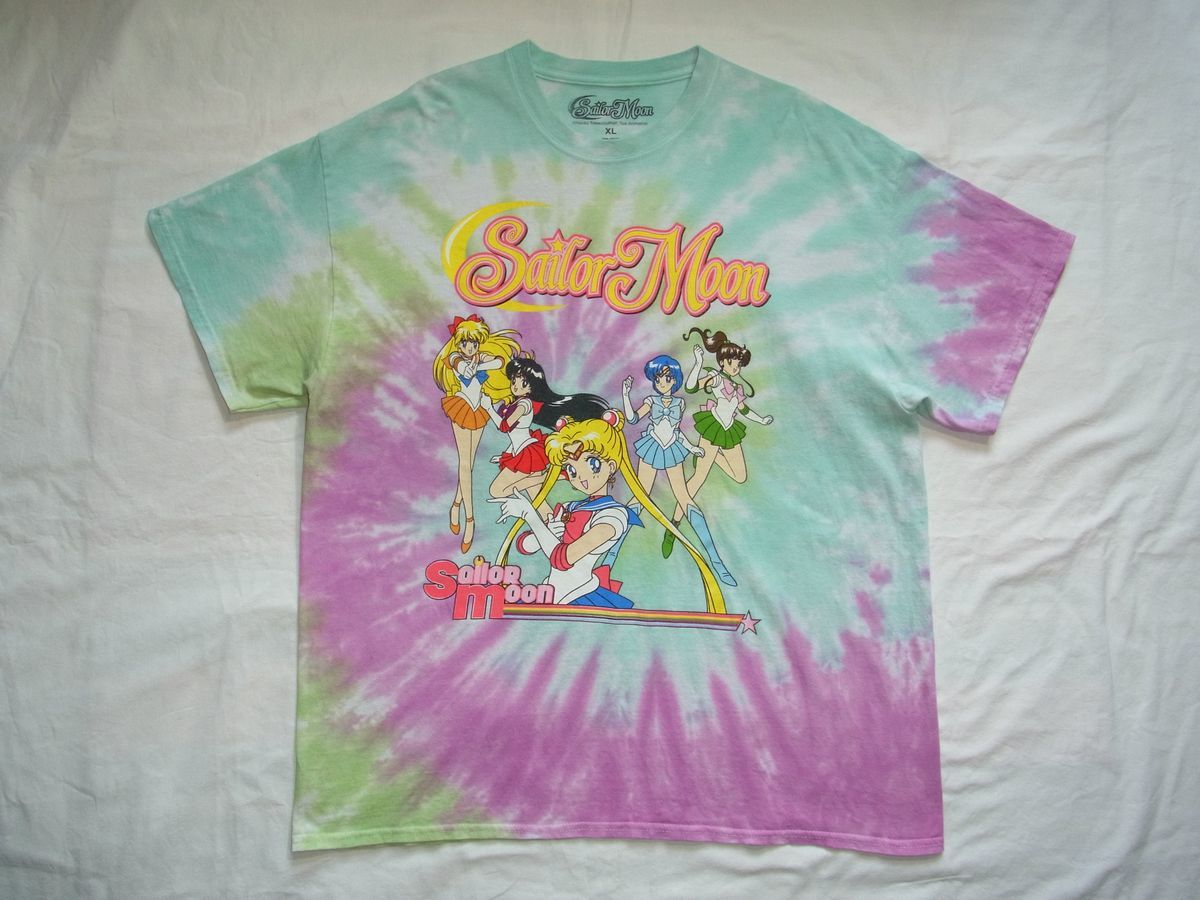 ☆ 00s ビンテージ Sailor Moon 美少女戦士セーラームーン タイダイ Tシャツ sizeXL ☆USA古着 アニメ オフィシャル 月野うさぎ 90s OLD