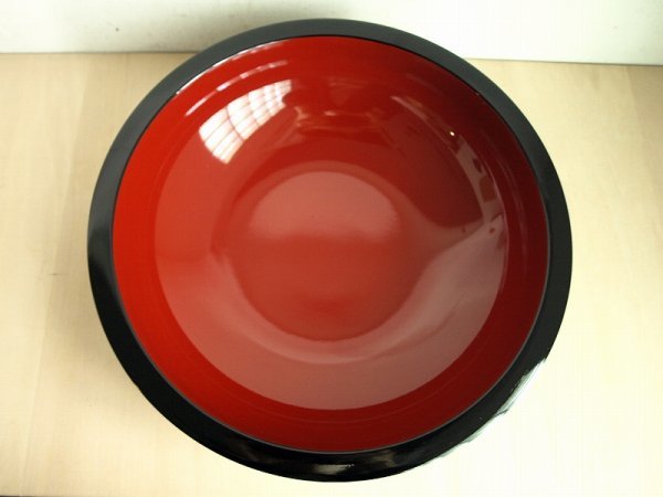 日本製漆器こね鉢 未使用新品　食・楽・遊・飾　漆　漆器　大鉢　そば　そば打ち　うどん_画像3