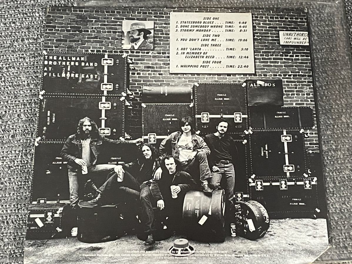４９９　レコード　米CAPRICON盤2LP！STERLING刻印 THE Allman Brothers Band At Fillmore East 2CX 0131_画像8
