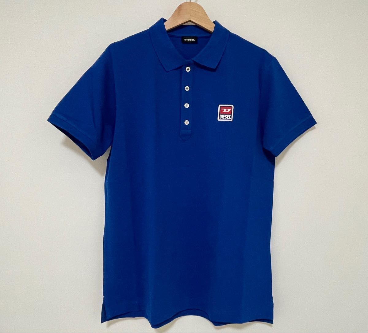 ディーゼル DIESEL ポロシャツ メンズ 半袖 T-KAL-PATCH 00SAVB-0BAWH ブルー サイズ：L