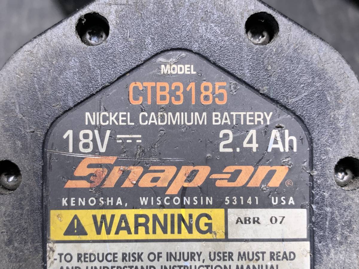 Snap-on スナップオン 電動 インパクトドライバー 18V CTJ3850 バッテリー CTB3185 充電器 CTCJ318 ケース付 動作確認済_画像6