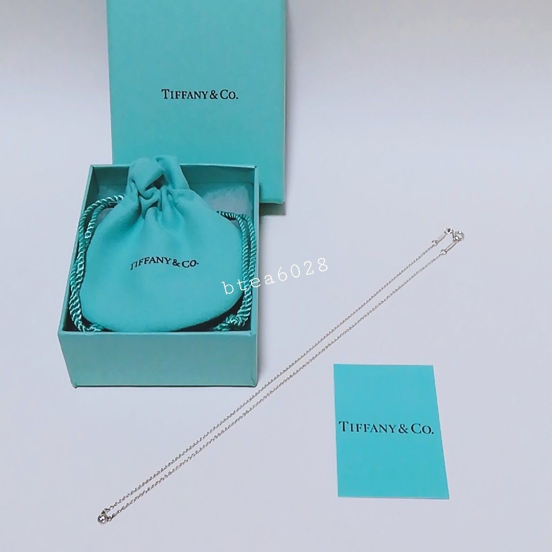 美品】TIFFANY&Co. バイザヤード ダイヤ0.03ct ネックレス-