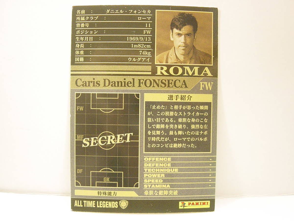 ■ WCCF 2002-2003 ATLE ダニエル・フォンセカ　Daniel Fonseca 1969 Uruguay　AS Roma 1994-1997 All Time Legends_画像4