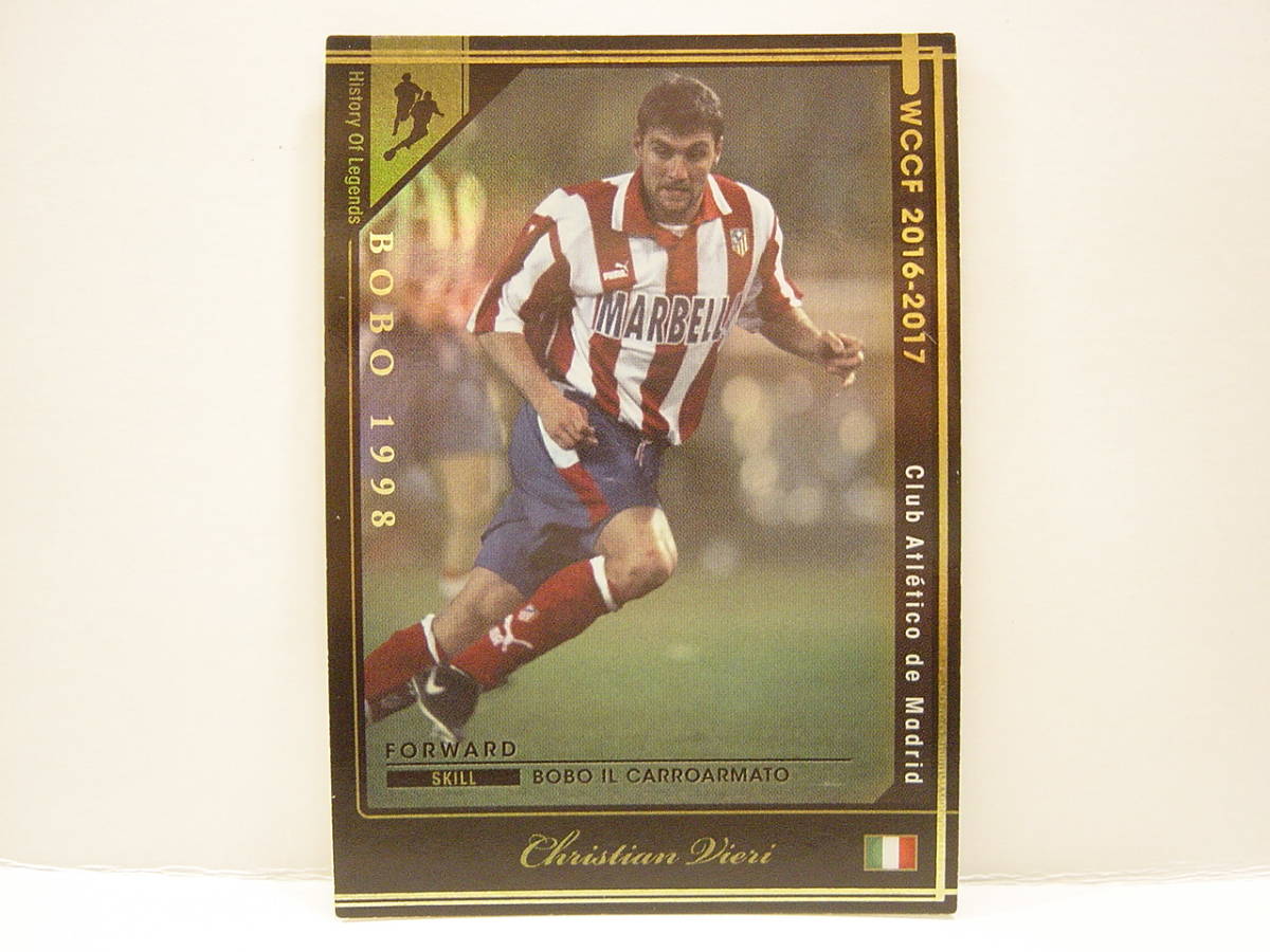 ■ WCCF 2016-2017 HOLE クリスティアン・ビエリ　Christian Vieri 1973 Italy　Atletico Madrid Spain 1997-1998 History Of Legends_画像1