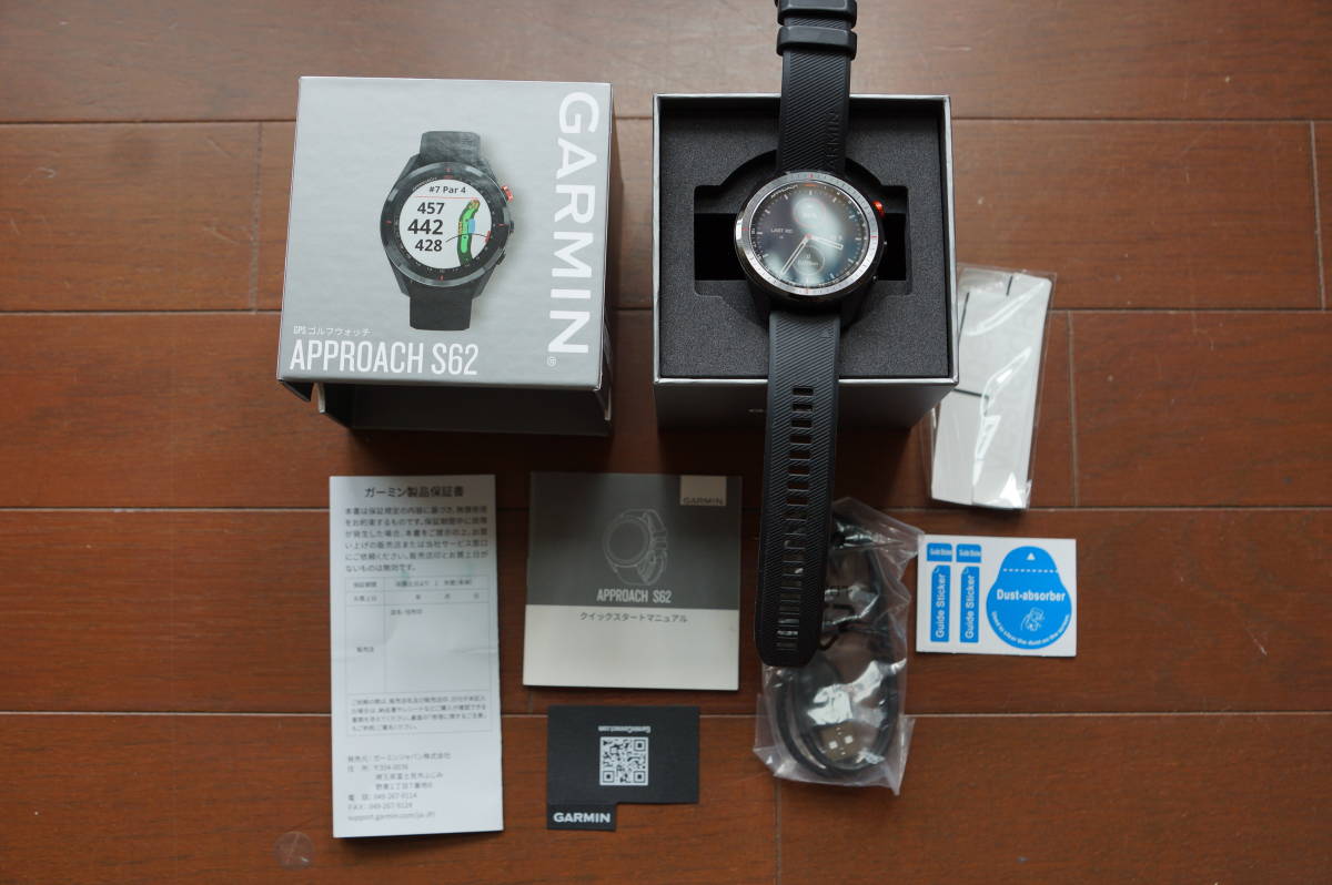 中古】ガーミン GARMIN Approach S62 Black ゴルフGPS距離計測スマート