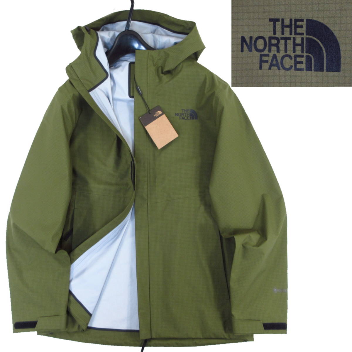 新品◆THE NORTH FACE◆防水 透湿 防風 GORE-TEX BASIC JACKET 22 ベーシック ジャケット L カーキ◆ノースフェイス NI2GN22C◆J432_画像1