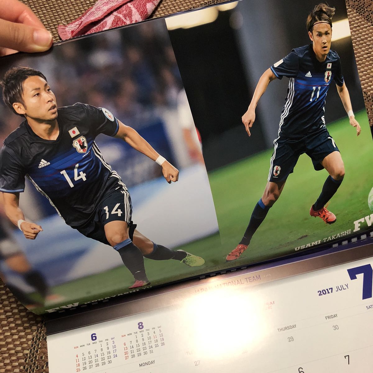 サッカー 日本 カレンダー2017 SAMURAI BLUE JAPAN NATIONAL TEAM OFFICIAL CALENDAR W杯_画像6