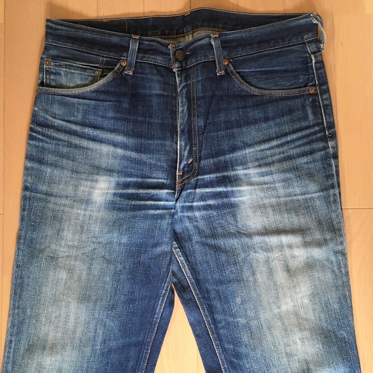 W34 リーバイス Levi's 517-03 ブーツカット デニム ジーンズ 日本製 鬼ヒゲ ハチノス フレア リペア有