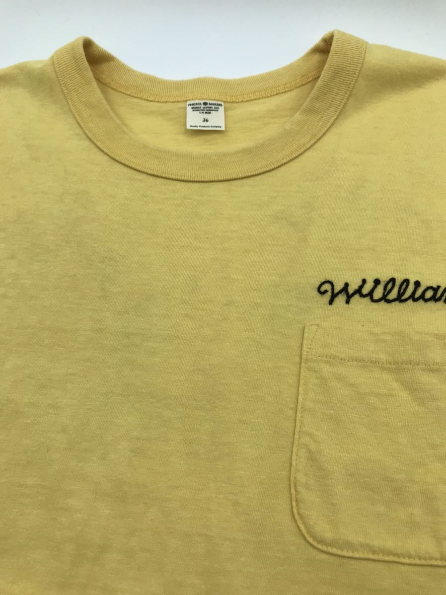 【日本製】PHIGVEL 半袖ポケットTeeシャツフィグベル 黄/M程度ポストオーバーオール コロナの画像5