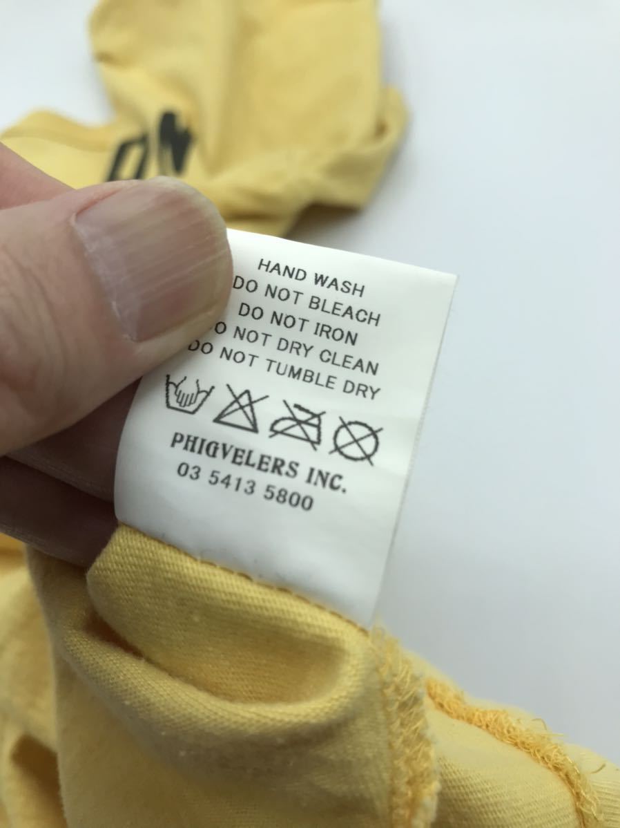 【日本製】PHIGVEL 半袖ポケットTeeシャツフィグベル 黄/M程度ポストオーバーオール コロナの画像8