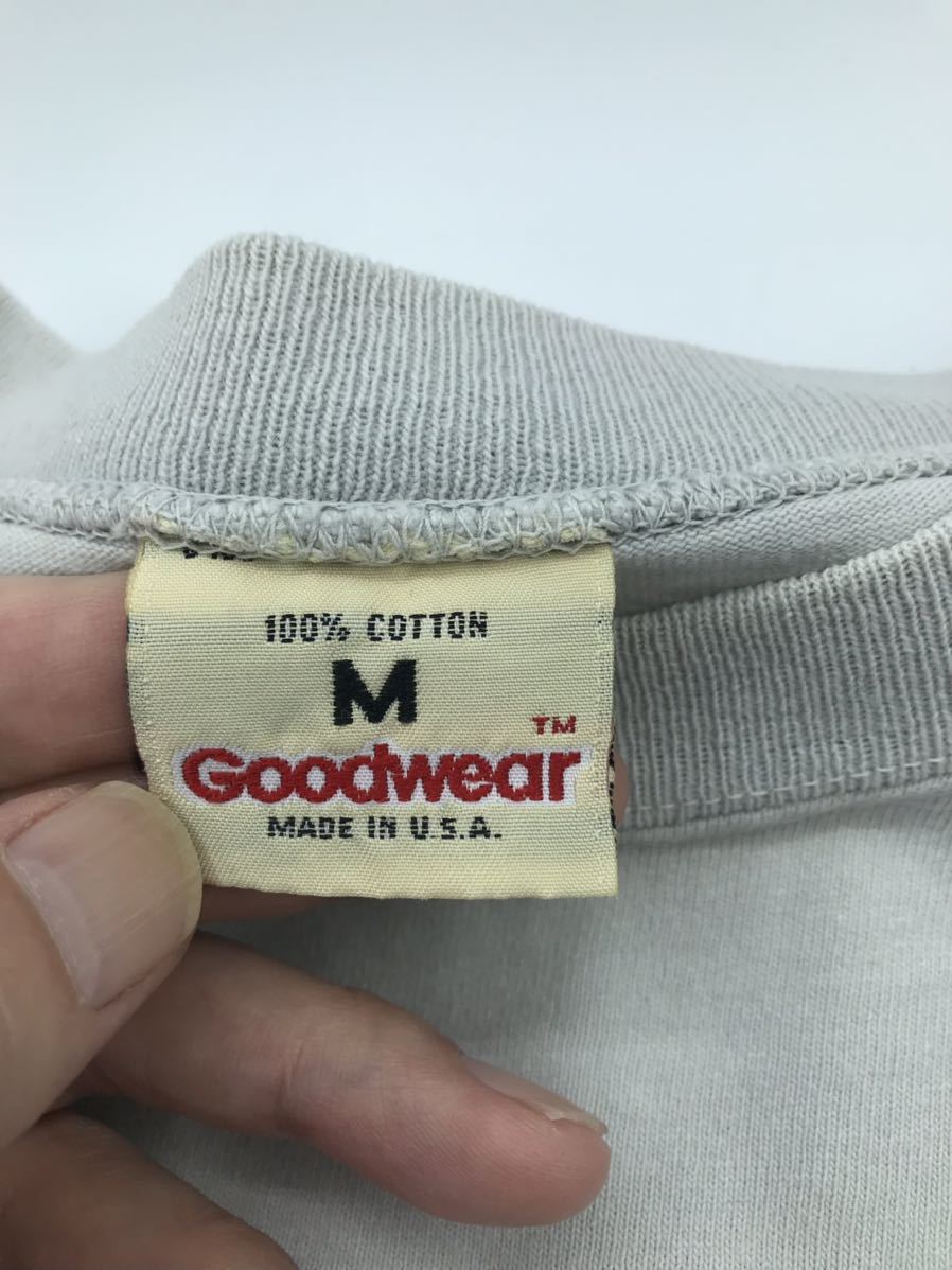 【アメリカ製】【ダメージ有】半袖グッドウェア goodwear ポケットTeeシャツ ライトグレー/M_画像4