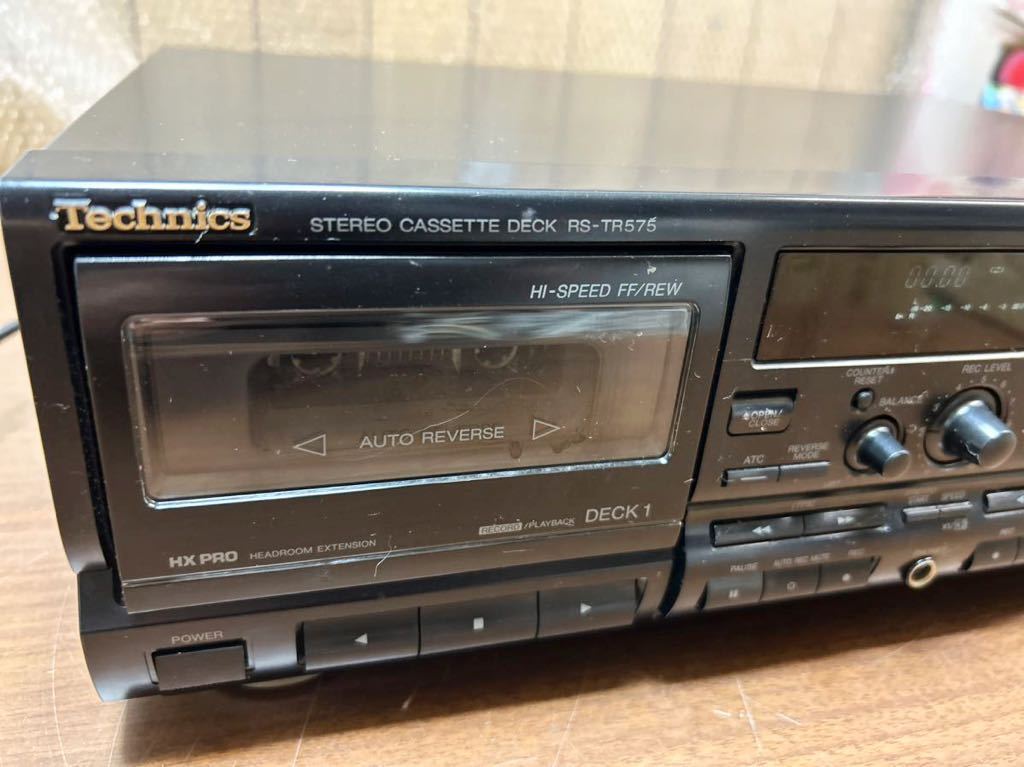 ①Technics RS-TR575 ステレオ カセットデッキ テクニクス レトロ_画像2