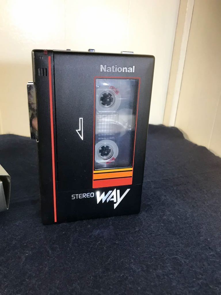 National ナショナル ステレオミニカセットプレーヤ STEREO WAY RQ-J9 カバー付き 美品