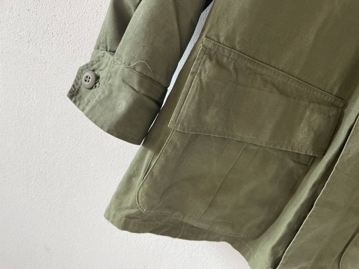 かなり美品◎69年 米軍実物 US-ARMY 4th ジャングルファティーグJKT リップストップ トロピカルJKT S-Regular◎_画像6