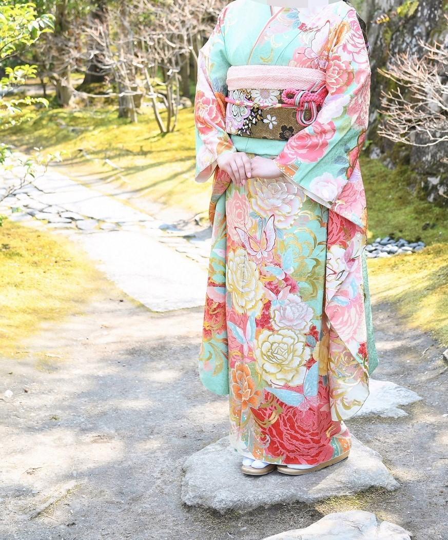 * long-sleeved kimono set No221- stock disposal sale 