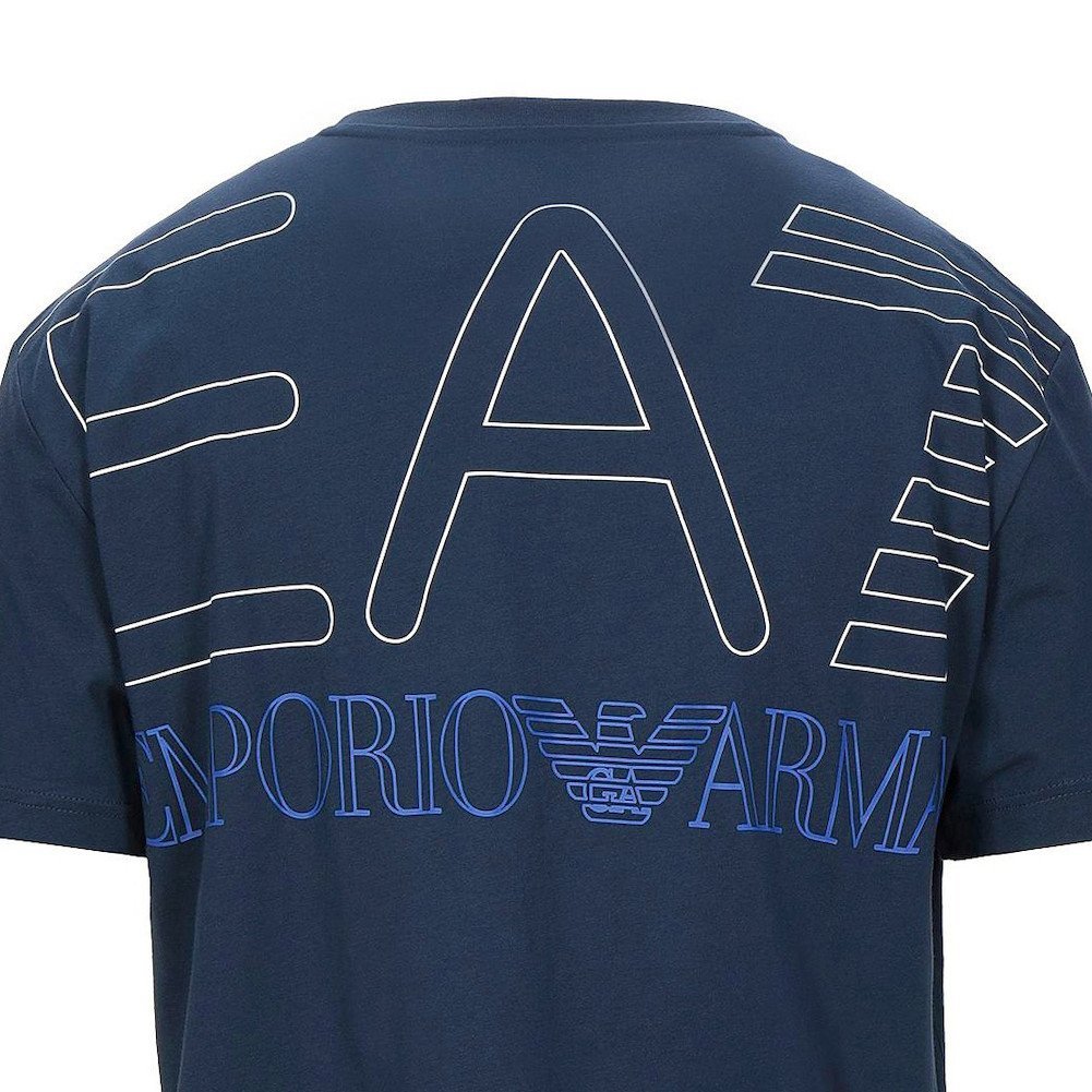 新品正規60％OFF EA7 EMPORIO ARMANI エンポリオ アルマーニ Tシャツ XSサイズ ネイビー ビッグロゴデザイン SAFARI絶賛 -mb-038-3p st_画像4