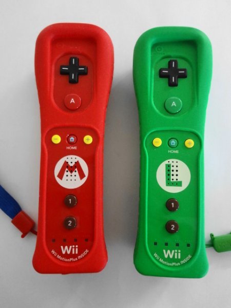 Wii23-017 任天堂 ニンテンドー Wii リモコンプラス マリオ ルイージ マリオカート8 ハンドル セット レトロ ゲーム_画像3
