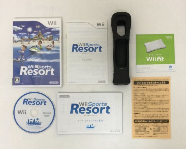 Wii23-028 任天堂 ニンテンドー Wii スポーツ リゾート モーションプラス 黒 ブラック ジャケット セット Sport Resort ゲーム ソフト