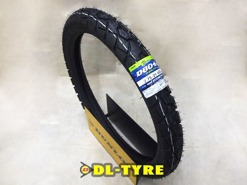 [フロント] DUNLOP 新品 D604 2.75-21 [DT125R セロー スーパーシェルパ]_画像1