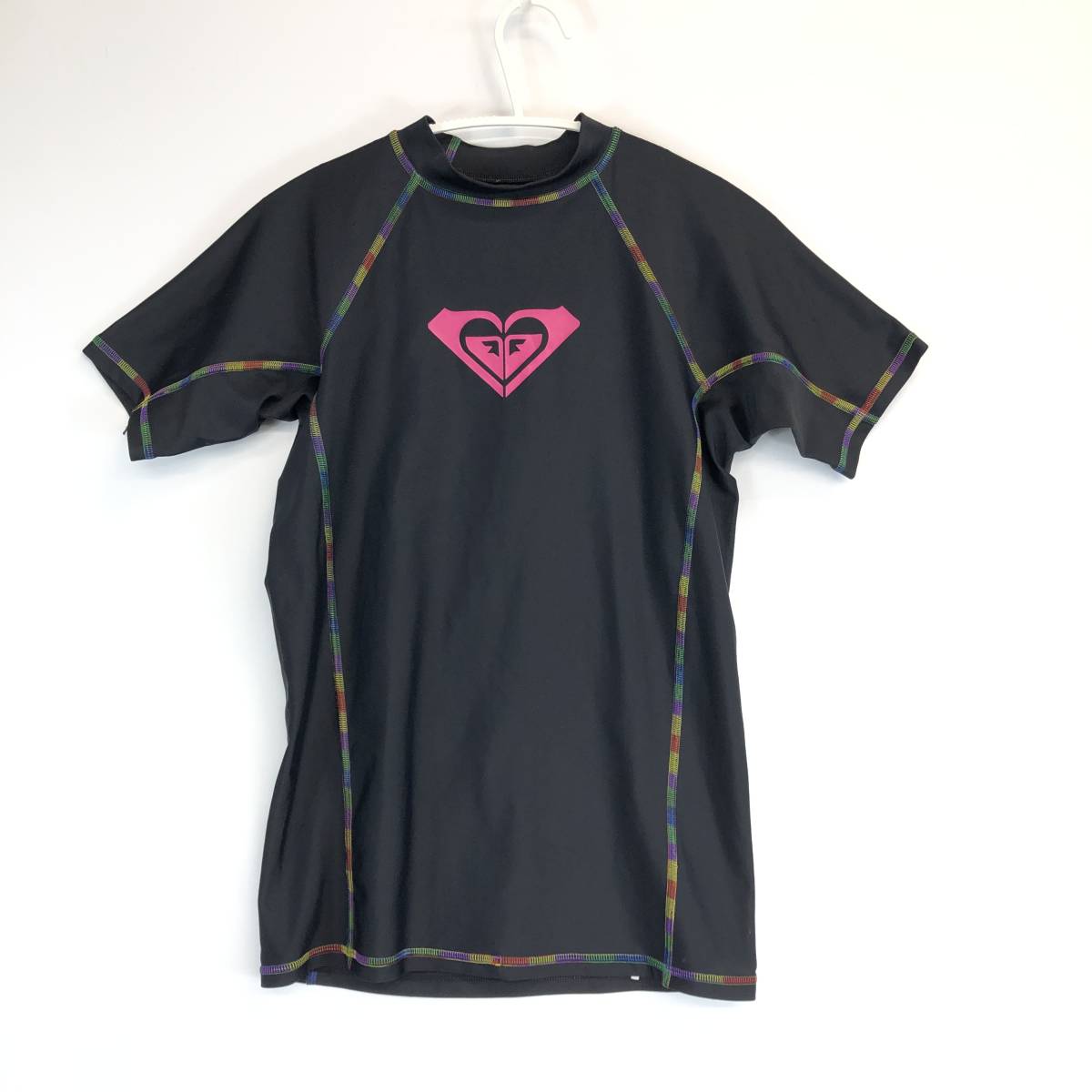  Roxy ROXY short sleeves Rush Guard black L size ARLY714