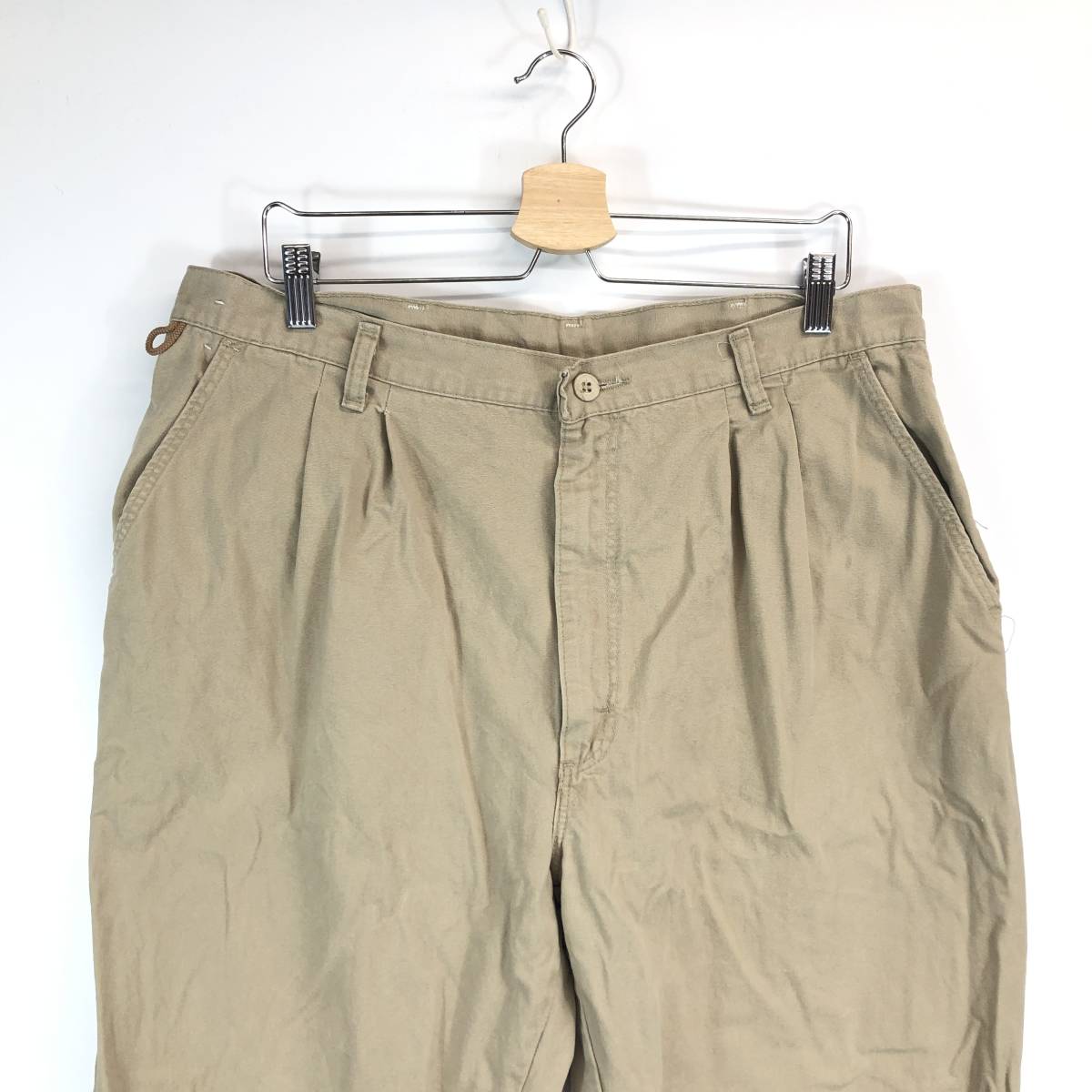 80s USA製 ラングラー Wrangler ツータック コットンパンツ W38 80s USA製 ラングラー Wrangler ツータック コットンパンツ W38