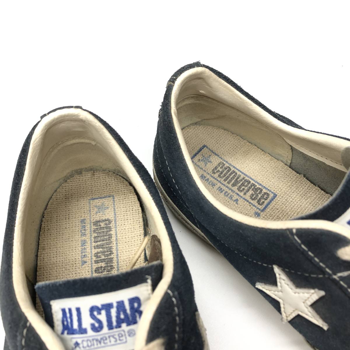 70s USA製 コンバース シェブロンスター スエード US7 25.5cm ネイビー 70s USA製 コンバース シェブロンスター スエード US7 25.5cm ネイビー