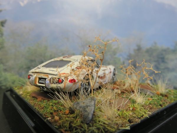 Tomica Toyota 2000 GT Showa Hayato Scenery Diorama已完成1/59案例附件 原文:トミカ トヨタ2000GT 昭和 草ヒロ情景ジオラマ完成品 1/59 ケース付属