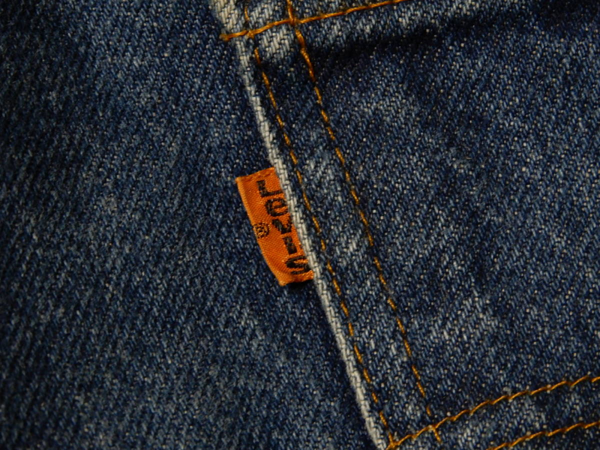 80'sヴィンテージ　USA製　LEVI'S/リーバイス　517　ブーツカット　オレンジタグ　ボタン裏585　W33　美品_画像5