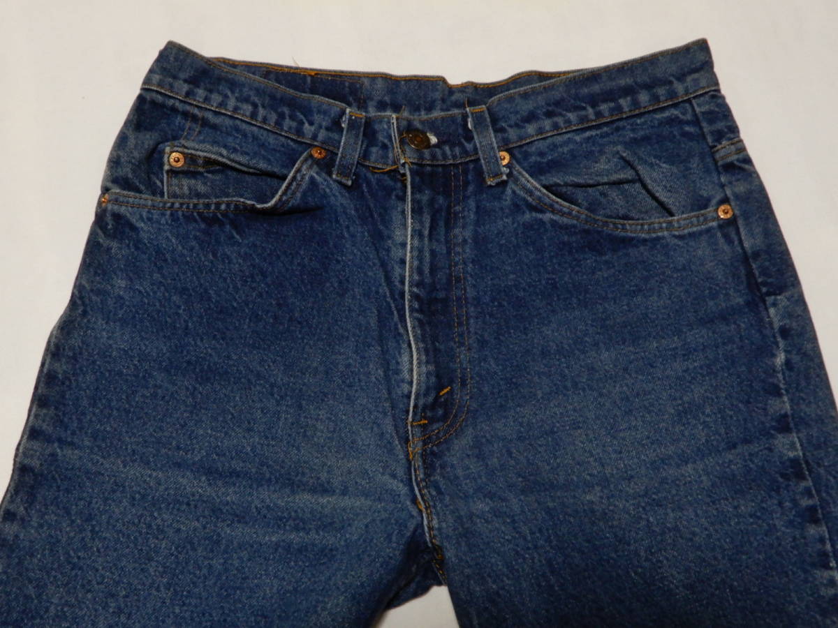 80'sヴィンテージ　USA製　LEVI'S/リーバイス　517　ブーツカット　オレンジタグ　ボタン裏585　W33　美品_画像2